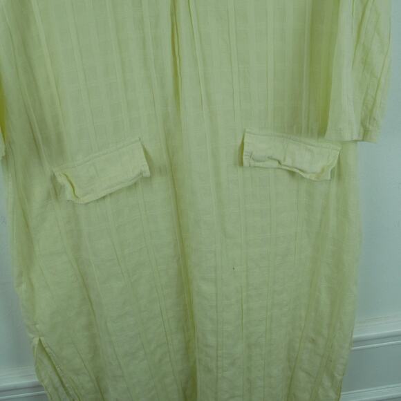 Pomander Place Medium Kaftan Carolina Maxi Dress Butter Yellow Cotton Resort - Picture 5 of 11